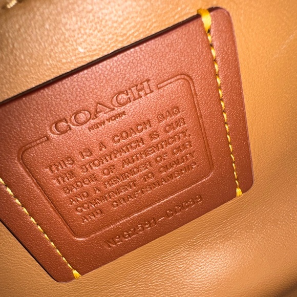 NEW NEVER USED Coach Honey Brown Slouchy Rogue - Picture 14 of 15